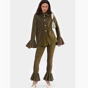 Sleeper Saturn Lounge Leggings in Gold